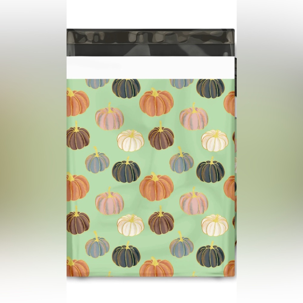 POLYMAILERS (20) 10x13 Pumpkin Patch-Thanksgiving Designer Premium Poly Mailers